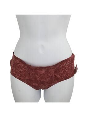 T Tahari Red Orange Burnt Paisley Hipster Panties Size Medium sissy soft comfy